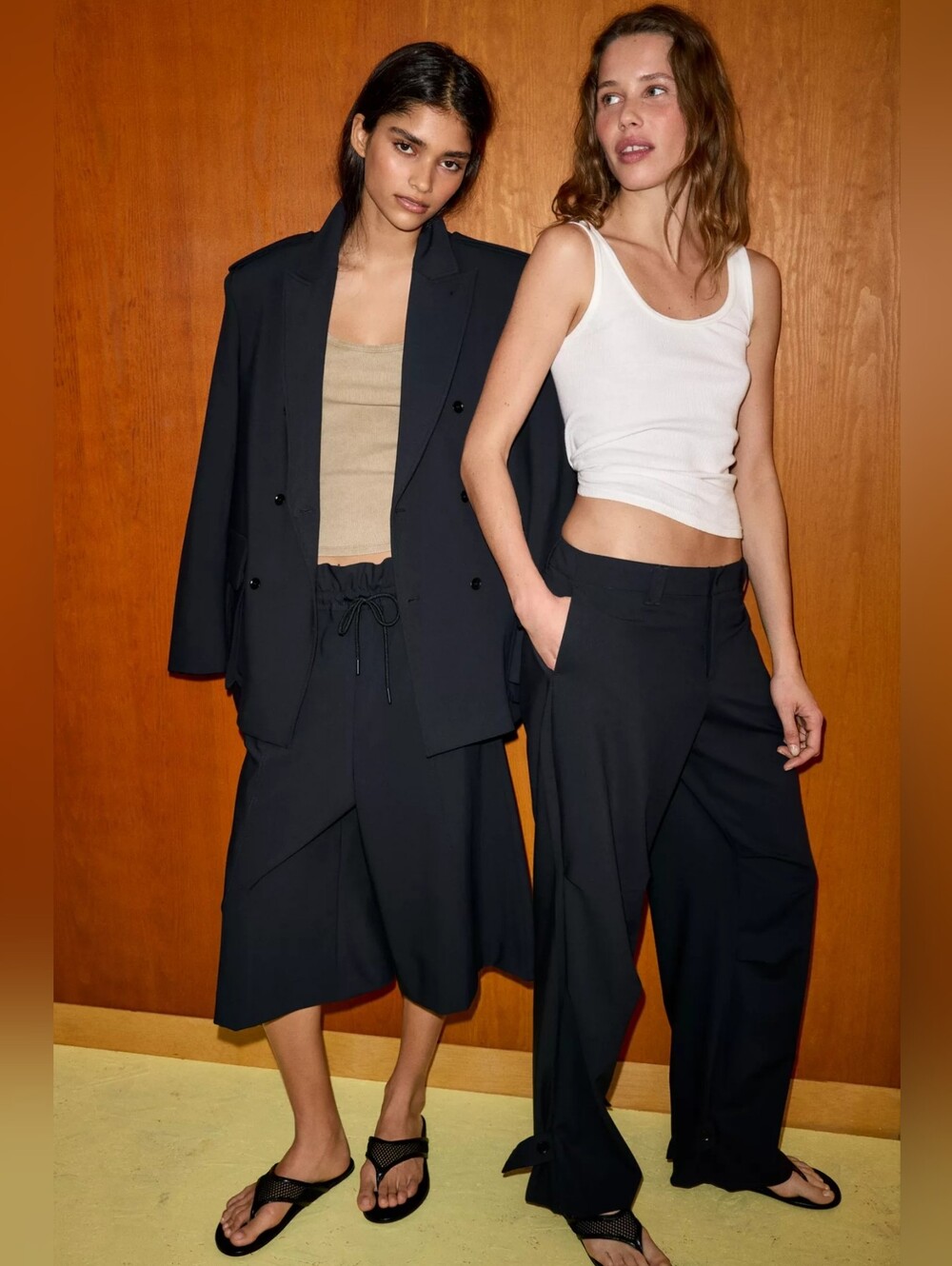 ZARA STRAIGHT LEG PANTS WITH BELT LOOPS
